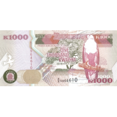 P40a Zambia - 1000 Kwacha Year 1992